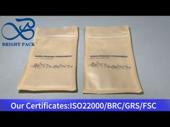 μικρή τσάντα με φερμουάρ από χαρτί κραφτ με διάφανο παράθυρο