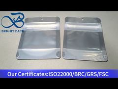 λευκές μικρές παιδικές τσάντες με φερμουάρ με διάφανο παράθυρο