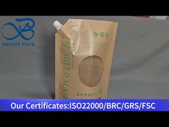 Υγρό τσαντάκι από χαρτί κραφτ με στόμιο και διάφανο παράθυρο