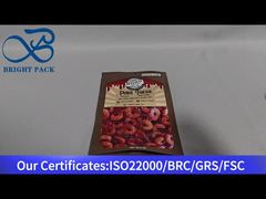 καφέ stand up πουγκί με φερμουάρ για πικάντικη καραμέλα