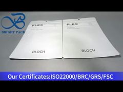 Λευκή μεγάλη τσάντα από αλουμινένιο φύλλο με διαφανές παράθυρο για παπούτσια