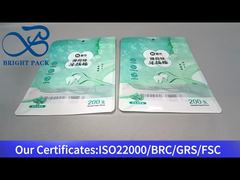 πράσινη πλαστική σακούλα ziplock με διαφανές παράθυρο για οδοντικό νήμα