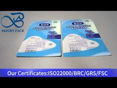 μπλε πλαστική τσάντα με φερμουάρ με διαφανές παράθυρο για οδοντικά νήματα