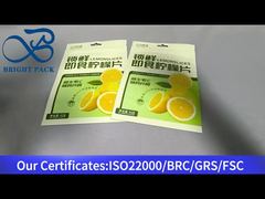 Όρθια θήκη με φερμουάρ για φέτες λεμονιού 62g