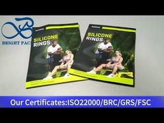 μαύρη και πράσινη σακούλα φερμουάρ από αλουμίνιο-πλαστικό για δαχτυλίδια σιλικόνης