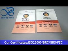 πορτοκαλί όρθια σακούλα ziplock για τροφή γάτας 90g