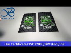 μαύρη προσαρμοσμένη τσάντα mylar για παιδιά 7g