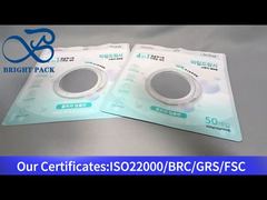 λευκή τσάντα συσκευασίας ανθεκτική στα παιδιά με διάφανο παράθυρο για κάδους πλυντηρίου