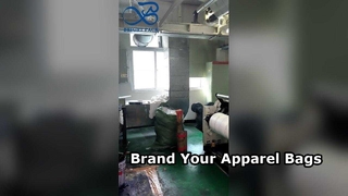 Προσαρμοσμένη τυπωμένη τσάντα ενδυμάτων Τσάντα αποθήκευσης ρούχων με λογότυπο επωνυμίας καθαρού παραθύρου