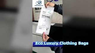 Γυάλινες χάρτινες σακούλες με πιστοποίηση FSC προσαρμοσμένων μεγεθών με αυτοκόλλητη σφραγίδα για πολυτελή ρούχα Pac