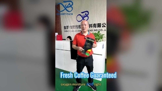 Βαλβίδα σφραγισμένης σακούλας καφέ οκτώ πλευρών αεροστεγής Αποθήκευση φρέσκων καβουρδισμένων κόκκων