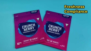 Προσαρμοσμένες τσάντες φερμουάρ Mylar κατοχυρωμένες από τις ΗΠΑ για ανάγκες φρεσκάδας και συμμόρφωσης με κάνναβη