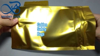 χρυσή παιδική τσάντα με φερμουάρ