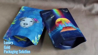 Πολυτελείς πλαστικές σακούλες με φερμουάρ με χρυσό για δώρο υψηλής ποιότητας και επώνυμες συσκευασίες λιανικής