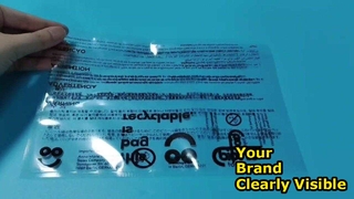 Προσαρμοσμένες τυπωμένες διαφανείς πλαστικές σακούλες για προμήθεια λιανικής χονδρικής