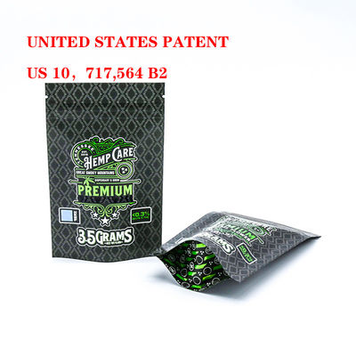 3.5g 7g Μυρωδιάστατες τσάντες Mylar Ασφάλεια ανθεκτική στα παιδιά Σφραγίδα Σφραγίδα Στάσου Τροφική συσκευασία Τσάντα Προσαρμοσμένο λογότυπο Υποστηρίζεται