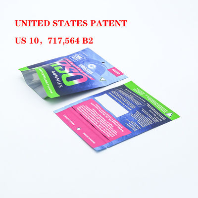 Προσαρμοσμένες αρωματικές, ασφαλείς για παιδιά σακούλες Mylar για συσκευασίες καπνού με ασφαλές πλαστικό κλειδί σφραγίδας