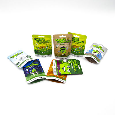 Προσαρμοσμένη ανθεκτική στα παιδιά τσάντα συσκευασία απρόσκοπτη από παραβίαση ολογραφική μαύρη λευκή ματ γυαλιστερή τσάντες εξόδου Mylar