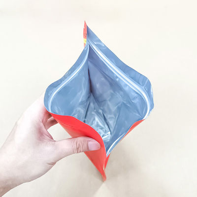 Αλουμινίου μεταλλωμένες σακούλες για τρόφιμα και σνακ με επαναχρησιμοποιήσιμο φερμουάρ ασφαλείας αποθήκευση τροφίμων