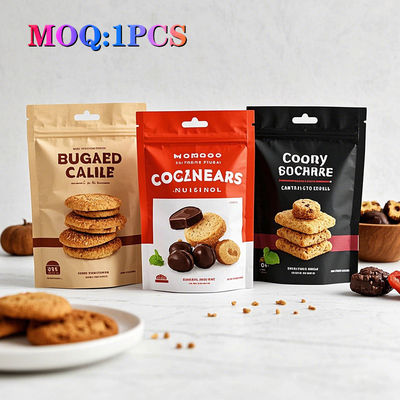 Προσαρμοσμένο αλουμινένιο φύλλο Σνακ Τσάι Σοκολάτα Συσκευαστική τσάντα Καραμέλες Στάσου Πορτοφόλι Ματ Εφέ Εφέ Ελεύθερο σχήμα Καφέ Συσκευασία