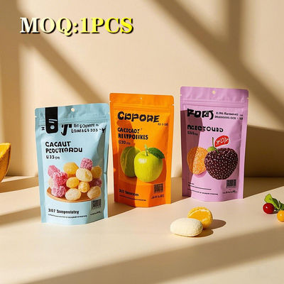 Κατασκευαστής Τυπωμένα με Τυποποίηση Επαναχρησιμοποιήσιμα Πλαστικά Συσκευή Φρούτα Σνακ Καραμέλες Λάμψη Στάσου Σάκους Mylar με Φερμουάρ