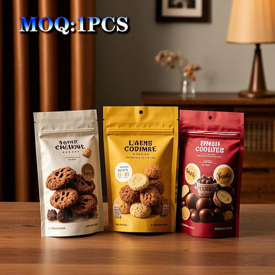 Προσαρμοσμένο Stand Up Zipper Pouch για Nut Food Υποστήριξη ανοιχτό παράθυρο