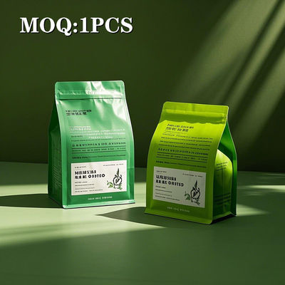 Ανθεκτικές σακούλες από αλουμινένιο φύλλο με επίπεδο κάτω μέρος για τσάι και καφέ