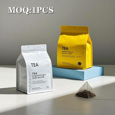 Περιβαλλοντικώς φιλική Ματ Μαύρη Χάρτινη Κράφτ Τσάντα με επανακλείσιμο φερμουάρ και καθαρό παράθυρο για αποθήκευση καφέ και τσαγιού και ξηρού φαγητού