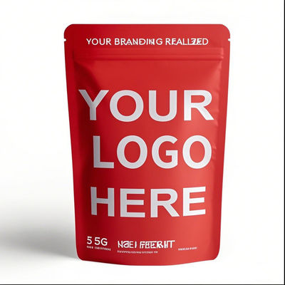 Προσαρμοσμένα εκτυπωμένα αρωματικά τσάντες με τσιπ-λοκ 3.5g επανακλειδωτές τσάντες συσκευασίας τροφίμων από πλαστικό αλουμίνιο