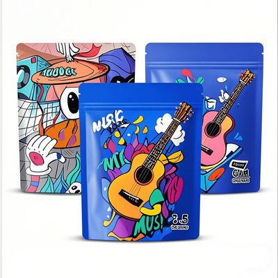 Προσαρμοσμένα Τυπωμένα 3,5g Αλουμινίου Φόλιο Mylar Στάσου Πορτοφόλια Ασθενή Μυρωδιά Επανακλείσιμο Ziplock Τροφικές συσκευασίες Σάκους Τυποποιημένο σχεδιασμό