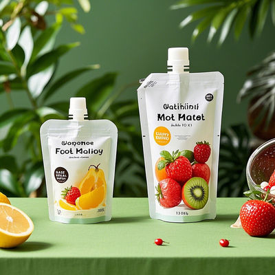 Eco-Friendly Jelly Spout Pouch 200ml500ml Leak-Proof Resealable Stand-Up Bags for Juice, Baby Food & Energy Drinks | Sustainable Custom Packaging