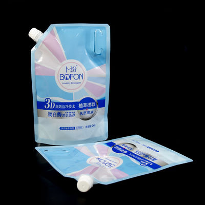 1L Απορρυπαντικό με λοξό στόμιο Σακούλα PET AL PE Laminate Αδιάβροχο Ευρύ Ακροφύσιο