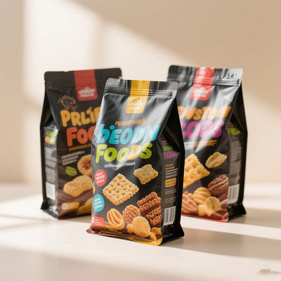 Όρθιες σακούλες Mylar με επανασφραγιζόμενο φερμουάρ | Έτοιμη για λιανική λύση προβολής στο ράφι