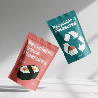 Ανακυκλωμένες σακούλες Mylar με πιστοποίηση GRS | 30% περιεκτικότητα σε PCR & Παραγωγή ουδέτερου άνθρακα