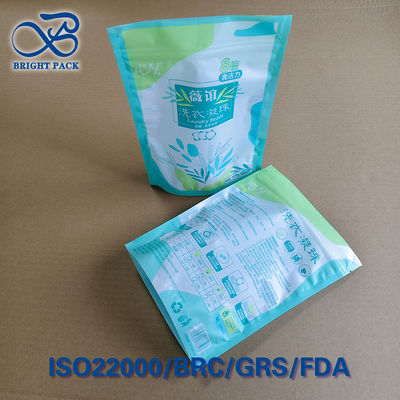 Στερεές τριών σφραγίδων σακούλες για πλυντήρια - επανακλείδωτο φερμουάρ και καθαρό παράθυρο