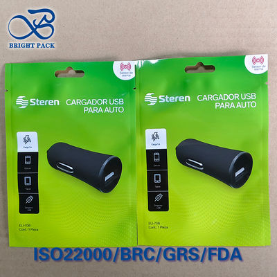 Τυποποιημένη συσκευασία καλωδίου δεδομένων USB, τριών πλευρών σφραγίδα φερμουάρ