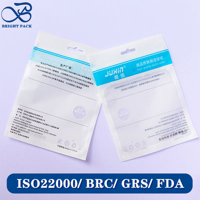 Φιλικά προς το περιβάλλον, προσαρμοσμένης εκτύπωσης, πλαστικές σακούλες με φερμουάρ για συσκευασία ηλεκτρονικών προϊόντων με διαφανή παράθυρα.