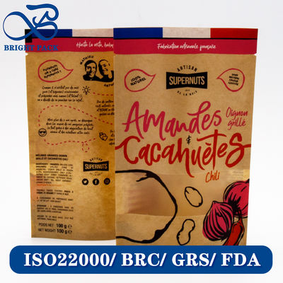 Ανακυκλώσιμες και Βιοδιασπώμενες Χάρτινες Συσκευασίες Kraft για Τρόφιμα με Διαφανή Παράθυρα και Προσαρμόσιμα Σχέδια Εκτύπωσης.