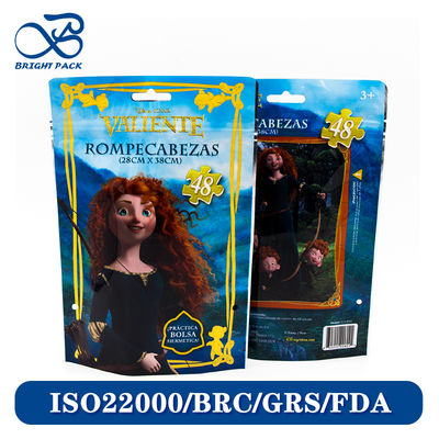 Προσαρμοσμένες Όρθιες Τσάντες με Φερμουάρ και Σχέδιο Κινουμένων Σχεδίων για Συσκευασία Παιχνιδιών με Βιοδιασπώμενο Mylar και Μη Τοξικά Υλικά.