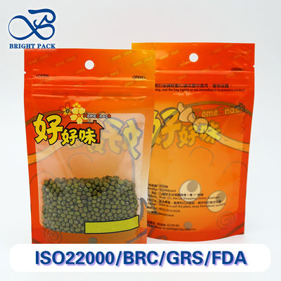 Ελαφριές και ανακυκλώσιμες όρθιες σακούλες με διαφανή παράθυρα για συσκευασία τροφίμων με δυνατότητα προσαρμογής εκτύπωσης.