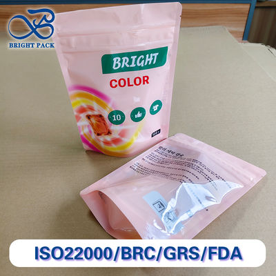 Σακούλες ανθεκτικές σε παραβίαση και ανθεκτικές στα παιδιά με δυνατότητα προσαρμογής λογότυπου και υλικού για συσκευασία καψουλών πλυντηρίου.