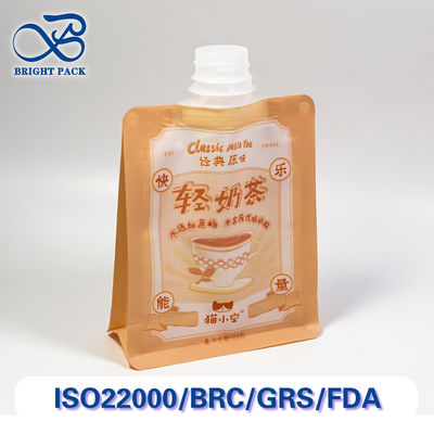 Θήκες με στόμιο για ποτά κατάλληλα για τρόφιμα με καπάκι για συσκευασία υγρών, προσαρμοσμένη εκτύπωση, μαζικές παραγγελίες, εκπτώσεις.