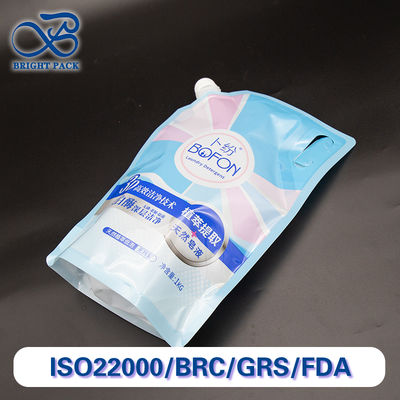 Ανθεκτική και βολική θήκη με στόμιο και λαβή για συσκευασία απορρυπαντικού πλυντηρίου, προσαρμοσμένη εκτύπωση, εκπτώσεις σε μαζικές παραγγελίες.