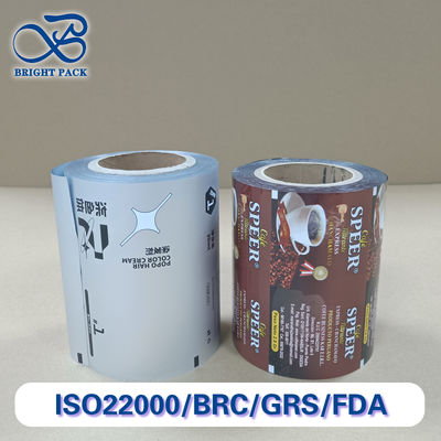 Υψηλό φραγμό 3 στρωμάτων ταινία ρολ καφέ υγρασία φρεσκάδα κλειδαριά συσκευασία για κόκκους καφέ / σκόνη προσαρμοσμένο μέγεθος / πάχος