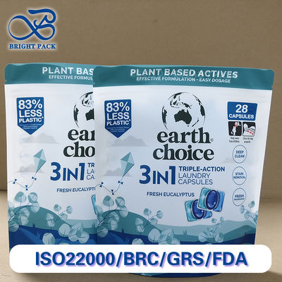 Πρωταθλήτρια πλυντήριο απορρυπαντικών Pod Custom Stand-Up Zipper τσάντα υψηλό φραγμό Anti-Leak