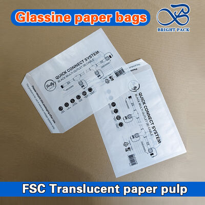 Αδιάβροχη τροφή Ασφαλείς γυάλινες τσάντες από χαρτί Περιβαλλοντικά φιλικές Διαφανείς συσκευασίες για αρτοποιία