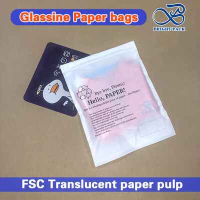 Προσαρμόσιμες βιοδιασπώμενες σακούλες από γυάλινο χαρτί με αυτοκόλλητη λωρίδα για φιλικές προς το περιβάλλον συσκευασίες